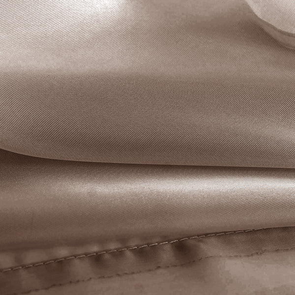 Taupe Sheer Window Rod Pocket Curtain Set (2 Panels)