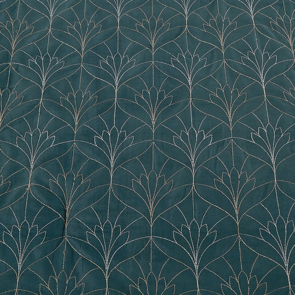 9 Piece Bed-in-a-Bag Blue Beige Floral Modern Solid Soft Bedding Comforter Set