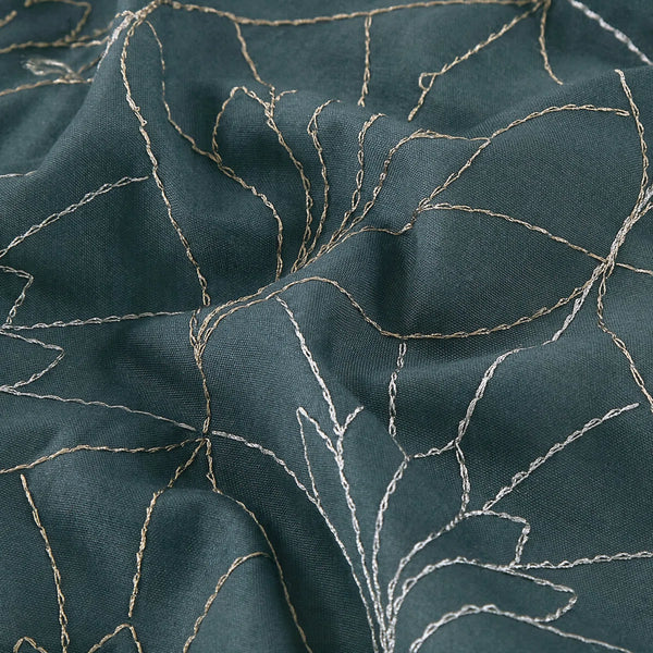 9 Piece Bed-in-a-Bag Blue Beige Floral Modern Solid Soft Bedding Comforter Set