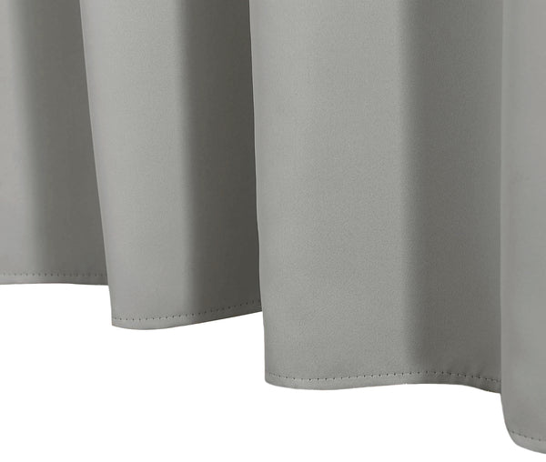 2 Piece Solid Charcoal Grey Blackout Grommet Curtain Panel Set - 63" Long