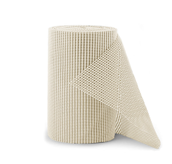 Non-Slip Shelf Liner Roll for Cabinets & Drawers, Non-Adhesive Open Grid Cabinet Liner, Trim-to-Fit, Beige, 24 in. x 164 ft.