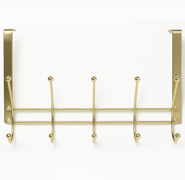 Heavy Duty Gold Over The Door Hanger Hanging Rack 10 Hooks Organizer