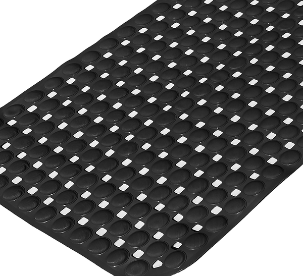 Geometric Circles Vinyl Non-Slip Bathtub Shower Mat With Suction Cups -27" x 15"