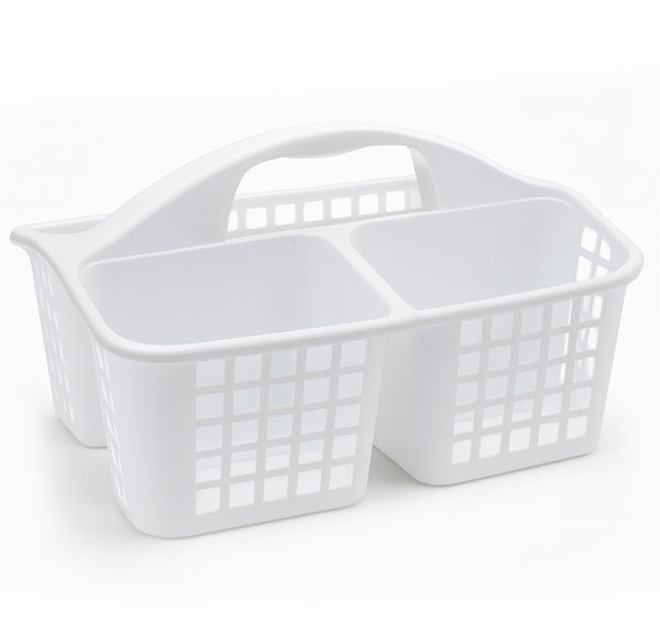 White Large Multipurpose Organizer Caddy - 12.6" x 9" x 7.5".