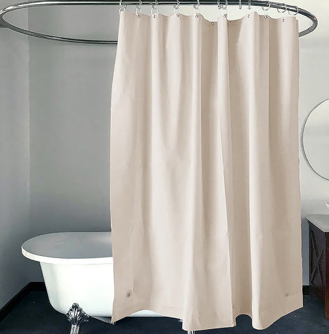 70" x 72" - Beige Vinyl Shower Curtain Liner Waterproof