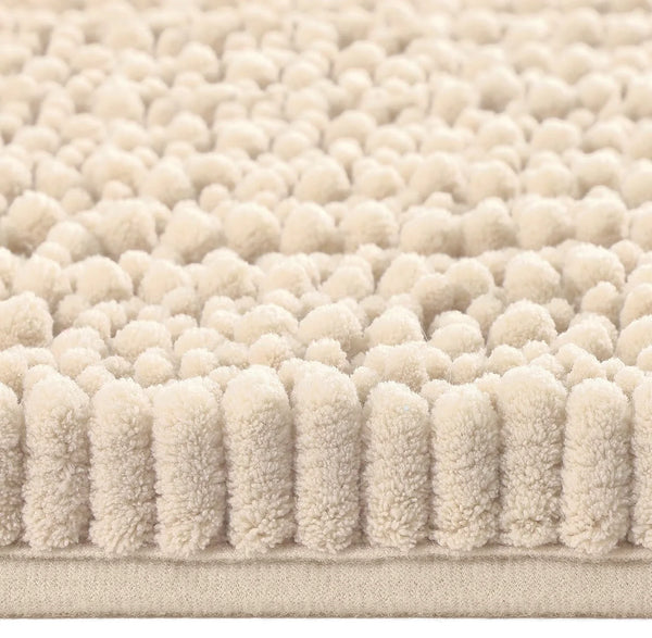 2 Piece Set Birch Soft Cozy Plush Chenille Bath Mat Bathroom Rug & Toilet Seat Cove