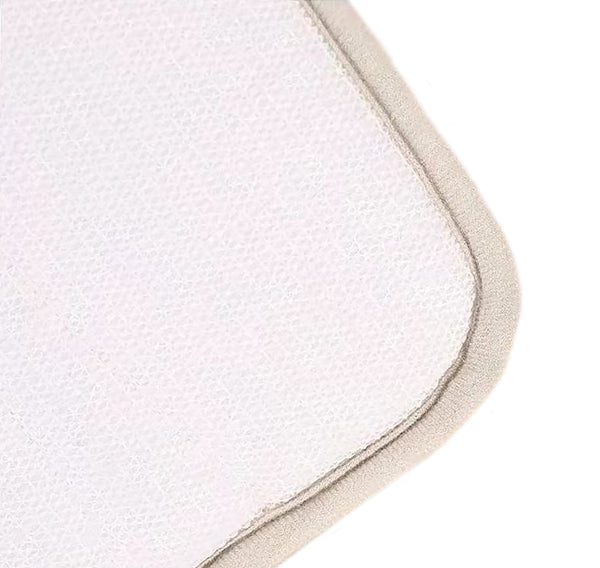 3 Piece Beige Ultra Soft Thick Memory Foam Non-Slip Absorbent Bathroom Bath Mat Set
