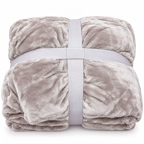 Solid Beige Ultra Plush Fleece Ultra Soft Warm Cozy Bed Blanket