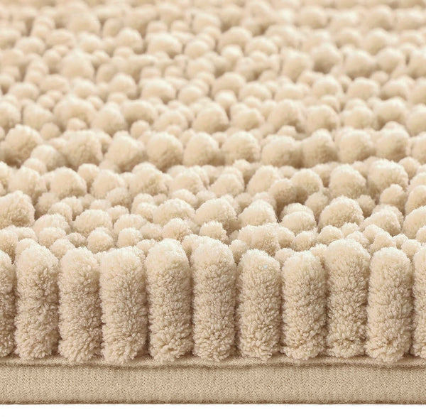 Birch Soft Cozy Plush Chenille Contour Bath Mat Bathroom Rug