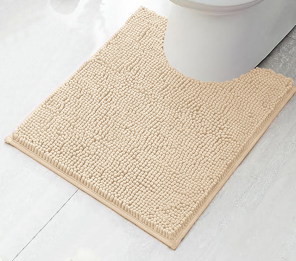 Birch Soft Cozy Plush Chenille Contour Bath Mat Bathroom Rug