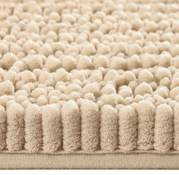 2 Piece Set Birch Soft Cozy Plush Chenille Bath Mat Bathroom Rug & Toilet Seat Cover