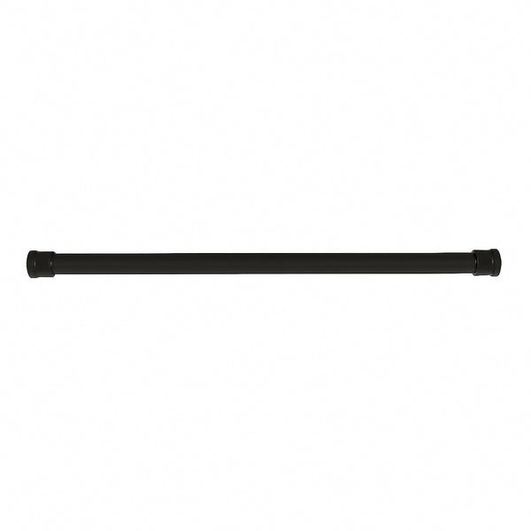 Black Adjustable Spring Tension Curtain Rod Heavy Duty Anti-slip 42-72" Inches