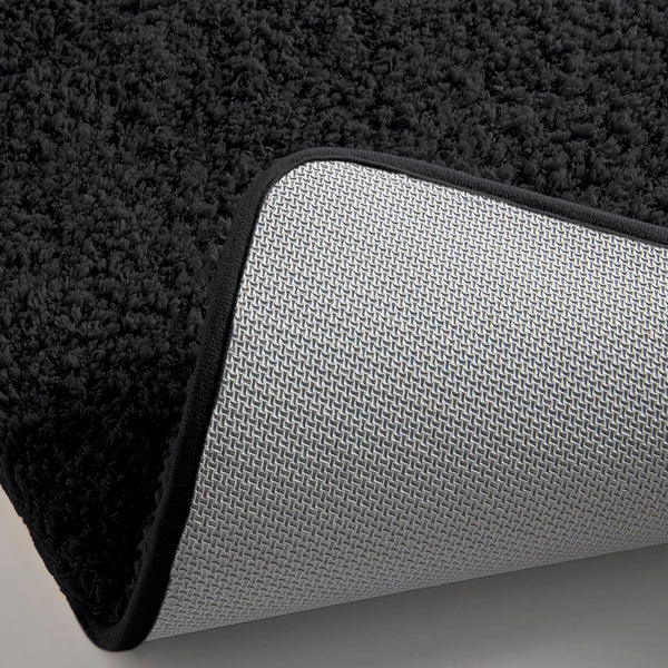 Large 2 Piece Light Grey Microfiber Soft Thick Plush Bath Mat Set