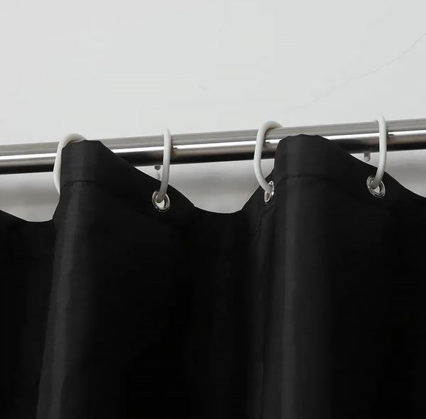 70" x 72" - Black Vinyl Shower Curtain Liner Waterproof