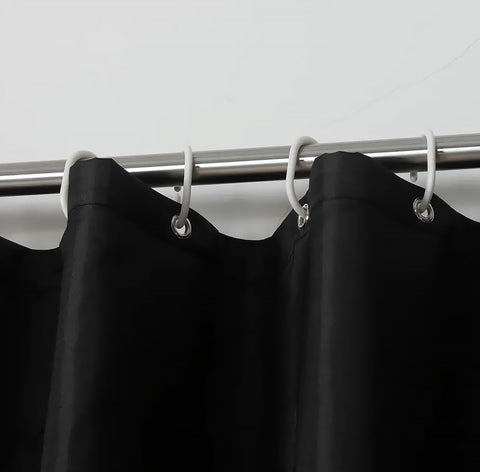 70" x 72" - Black Vinyl Shower Curtain Liner Waterproof