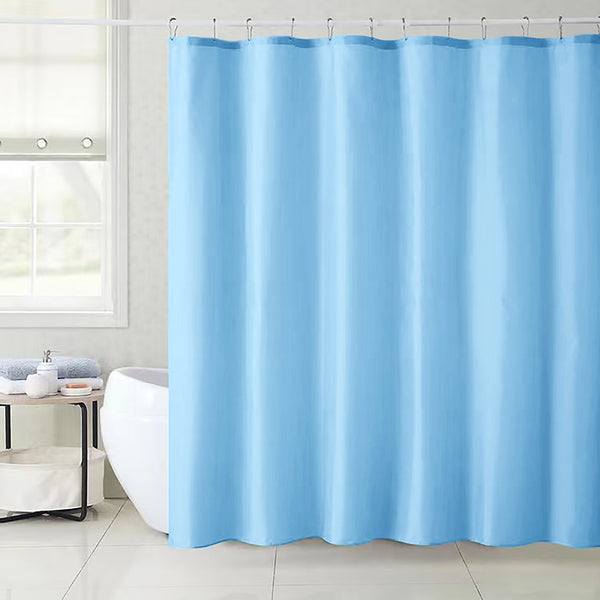 70" x 72" - Blue Vinyl Shower Curtain Liner Waterproof