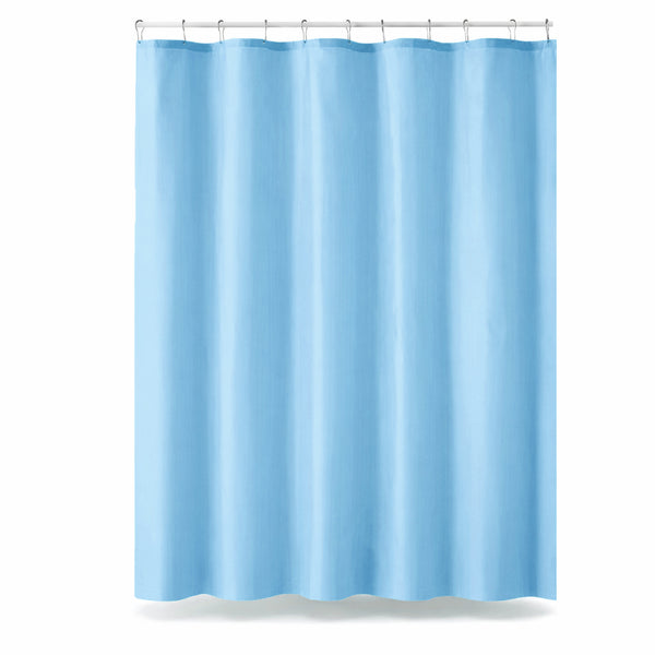 70" x 72" - Blue Vinyl Shower Curtain Liner Waterproof