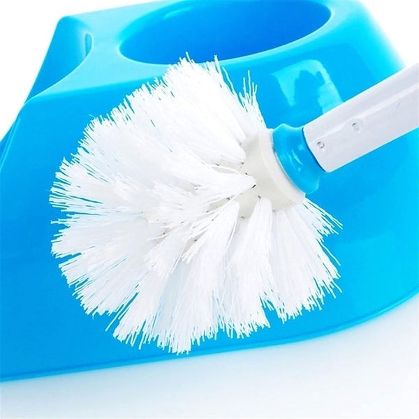 2-in-1 Blue Heavy Duty Toilet Bowl Brush & Plunger Set