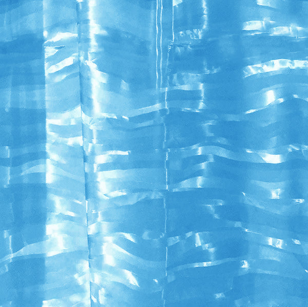 70" x 72" PEVA Blue 3D Waves Shower Curtain Liner Waterproof