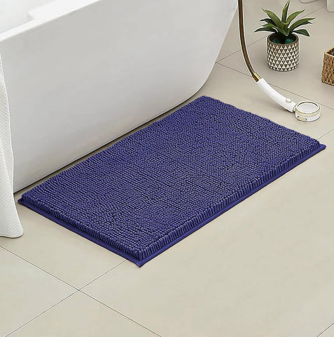 36"x24" - Blue Purple Large Soft Cozy Plush Chenille Bath Mat Bathroom Rug
