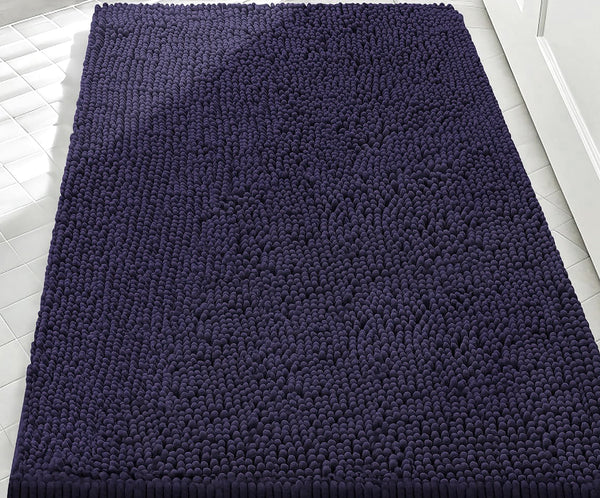 36"x24" - Blue Purple Large Soft Cozy Plush Chenille Bath Mat Bathroom Rug