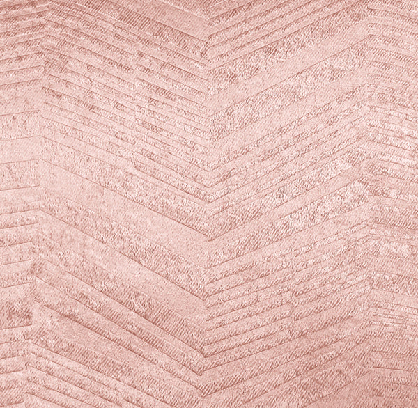 108" Long - 2 Piece Blush Solid Silky Geometric Embossed Blackout Grommet Window Curtain Panel Set