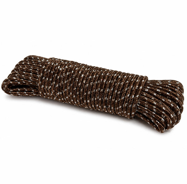 98.5 Feet - Brown Braided Utility Rope for Camping, Outdoor & Household Use