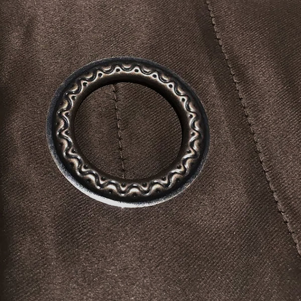2 Piece Solid Chocolate Brown Blackout Grommet Curtain Panel Set - 84" Long