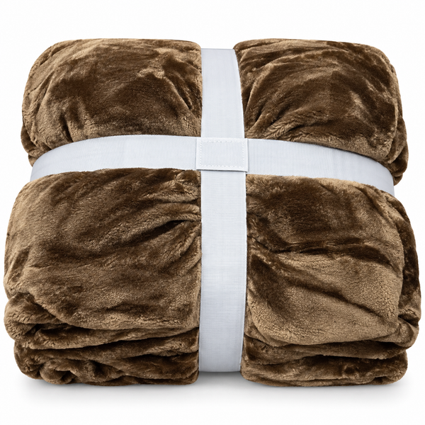 Solid Brown Ultra Plush Fleece Ultra Soft Warm Cozy Bed Blanket