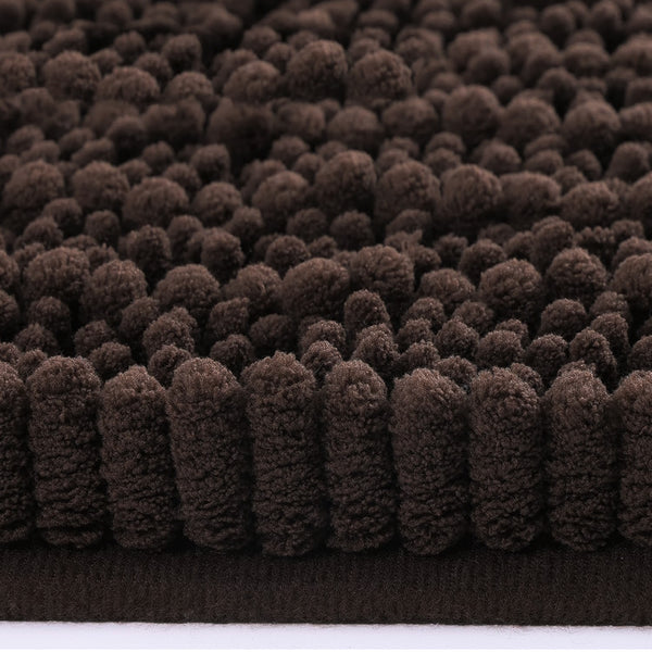 30"x20" - Brown Soft Cozy Plush Chenille Bath Mat Bathroom Rug