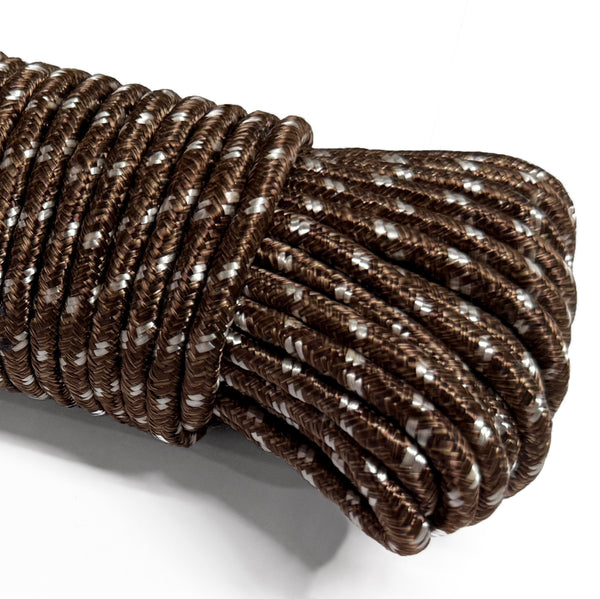 98.5 Feet - Brown Braided Utility Rope for Camping, Outdoor & Household Use
