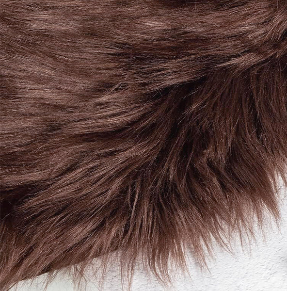 2x3 Feet Brown Faux Fur Sheepskin Soft Plush Fuzzy Rug
