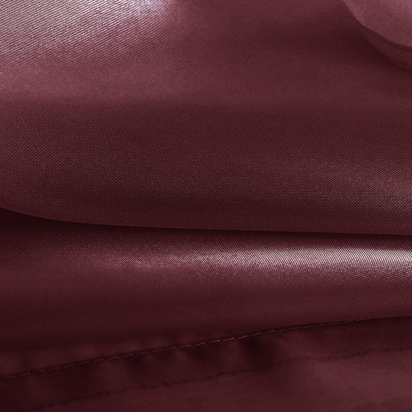 1 Piece Burgundy Sheer Rod Pocket Window Curtain Panel - 90" Inches Long