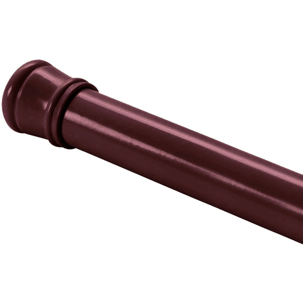 Burgundy Adjustable Spring Tension Curtain Rod Heavy Duty Anti-slip 42-72" Inches