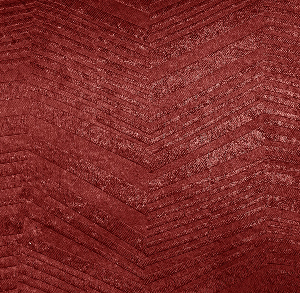 108" Long - 2 Piece Burgundy Solid Silky Geometric Embossed Blackout Grommet Window Curtain Panel Set