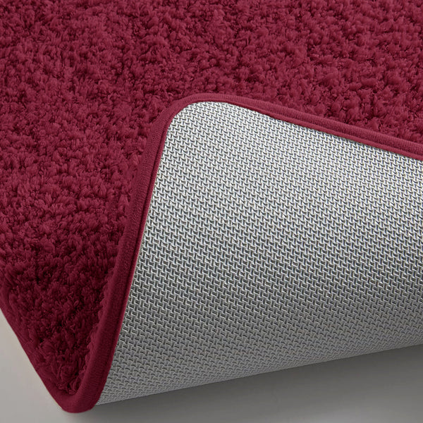Large 2 Piece Light Grey Microfiber Soft Thick Plush Bath Mat Set