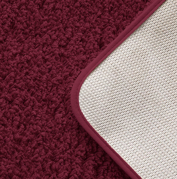 Large 2 Piece Light Grey Microfiber Soft Thick Plush Bath Mat Set