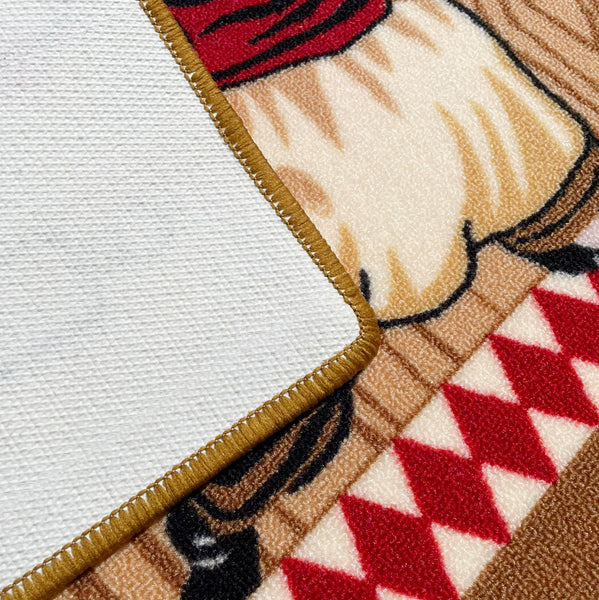 Beige Chef Washable Kitchen Runner Mat With Non-Slip Backing - 20"x55"