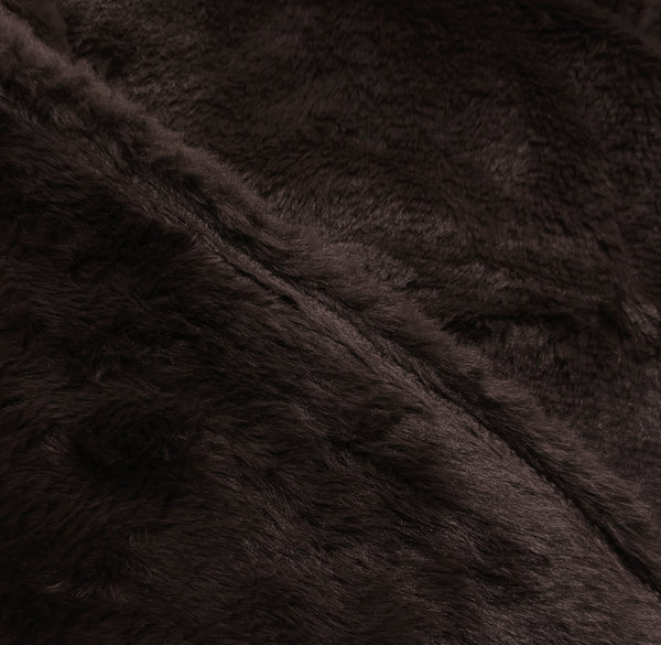 King Size Chocolate Brown Ultra Soft Plush Fluffy Luxury Cozy Warm Fuzzy Faux Rabbit Fur Bed Blanket
