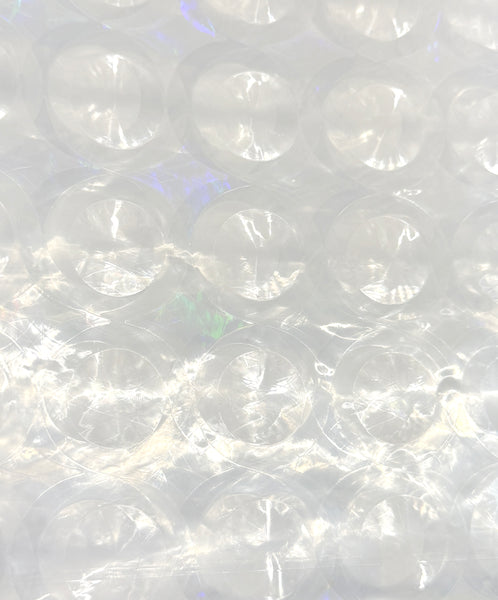 Clear Circles 3D Geometric Vinyl Shower Curtain Liner Waterproof