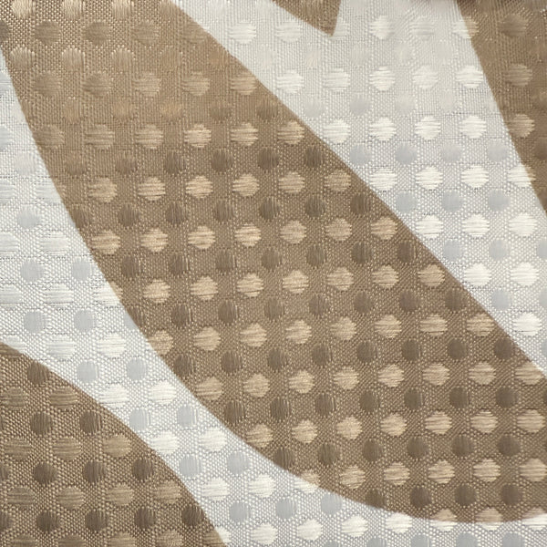 72" x 72" - Brown Floral Fabric Textured Glam luxury Shower Curtain With 12 Metal Roller Ball Hooks
