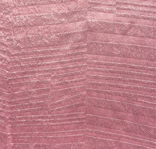 108" Long - 2 Piece Dusty Pink Solid Silky Geometric Embossed Blackout Grommet Window Curtain Panel Set