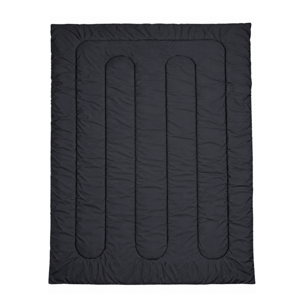 Black Silver Soft Quilted Lightweight All-Season Bedding Twin Reversible Comforter - 66"x90"
