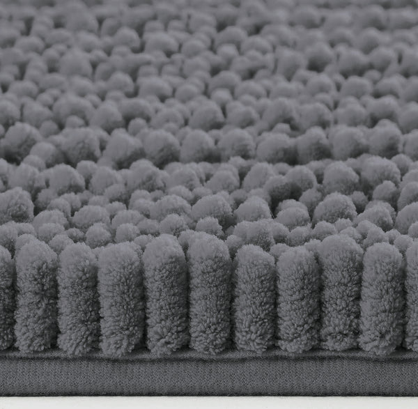 18"x18" - Dark Grey Soft Cozy Plush Chenille Toilet Seat Cover