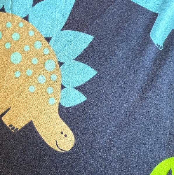 Twin Size 6 Piece Blue Dinosaur Comforter Bedding Set