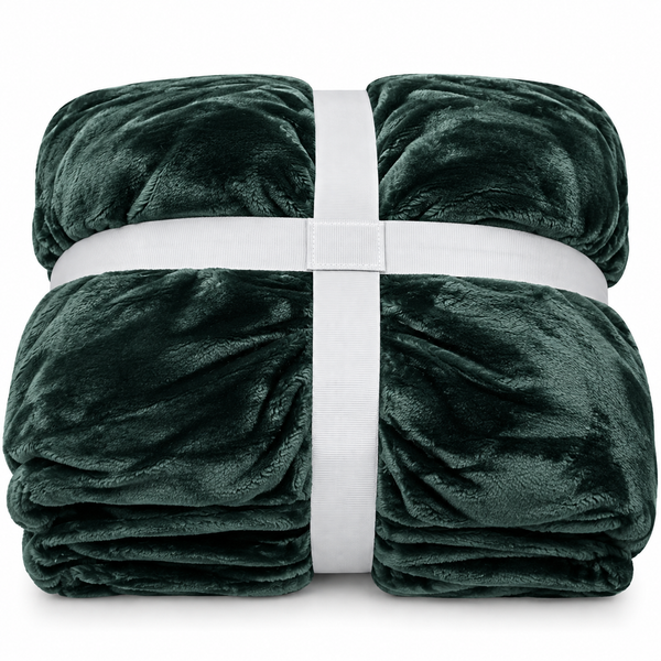 Solid Emerald Green Ultra Plush Fleece Ultra Soft Warm Cozy Bed Blanket