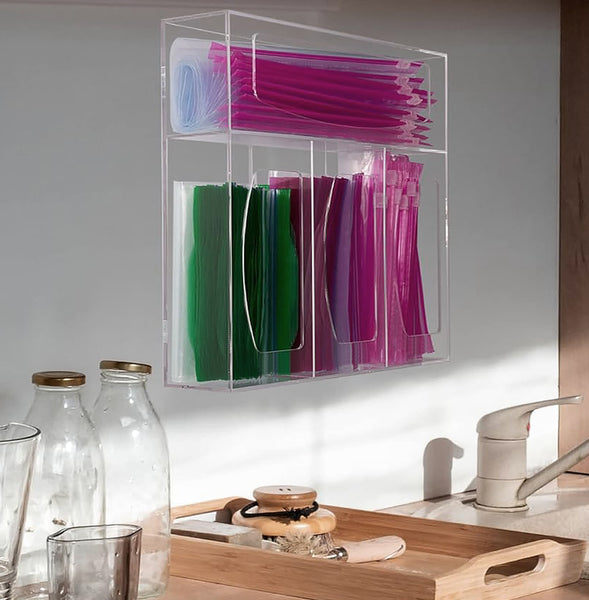 Acrylic Bag Storage Organizer for Kitchen Drawer