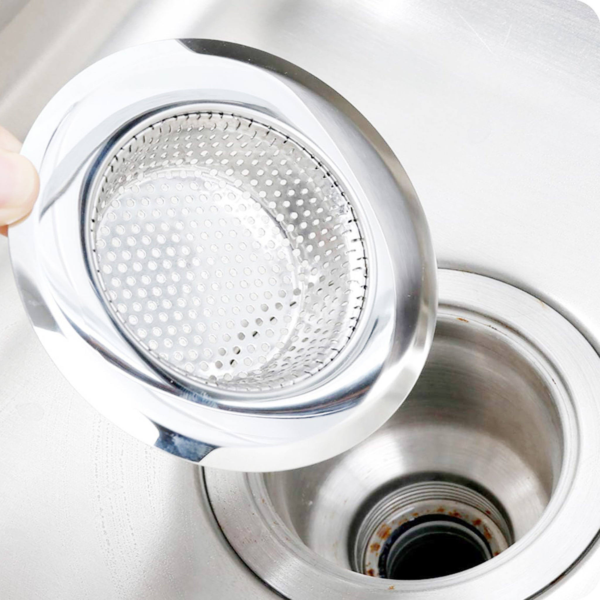 (Pack of 4) Stainless Steel Kitchen Bathroom Sink Bath Tub Drain Strainer - 3.55"