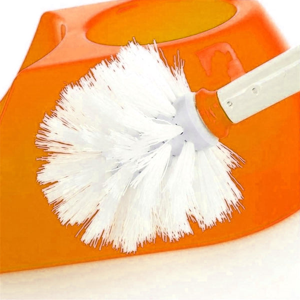 2-in-1 Orange Heavy Duty Toilet Bowl Brush & Plunger Set