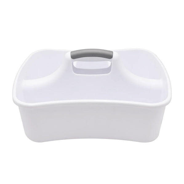 White Large Multipurpose Organizer Caddy With 4 Compartments - 17"x13"x9"